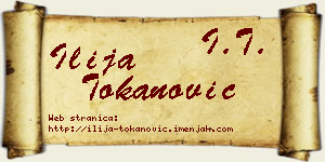 Ilija Tokanović vizit kartica